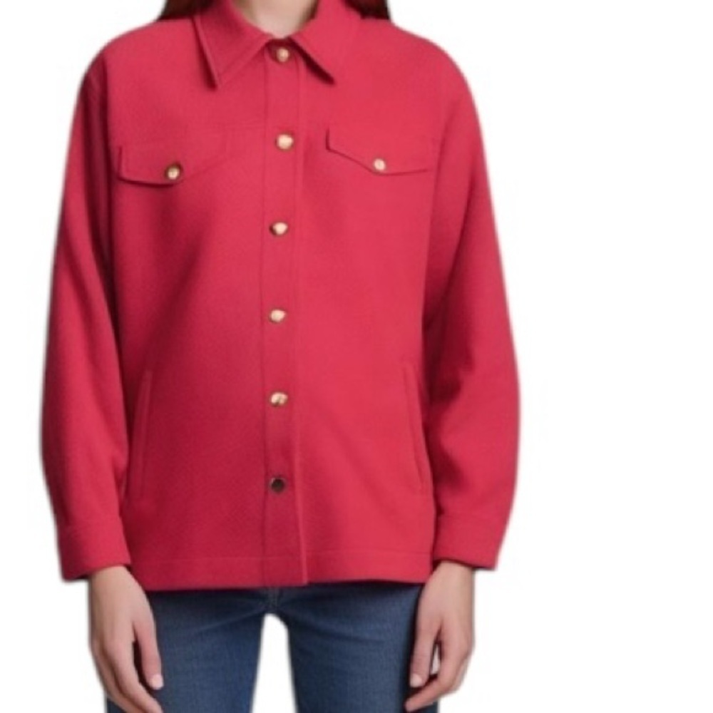 Joie Pink Button Down Shacket Size L